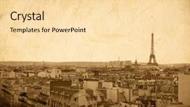  Presentation with eiffel tower - Slides with vintage paris - beautiful eiffel tower background and a  colored foreground