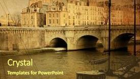  Presentation with paris - Amazing slide set having vintage paris - beautiful parisian streets backdrop and a tawny brown colored foreground