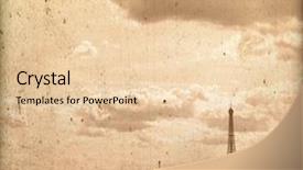  Presentation with paris - Theme featuring old paris - beautiful parisian streets background and a lemonade colored foreground