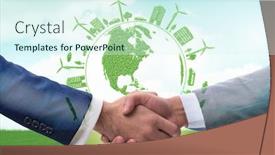  Presentation with ecology - Beautiful slide set featuring paris-agreement-concept-in-ecology backdrop and a cool aqua colored foreground