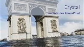  Presentation with history arc de triomphe paris - Audience pleasing PPT theme consisting of paris-arc-de-triomphe-during backdrop and a light blue colored foreground