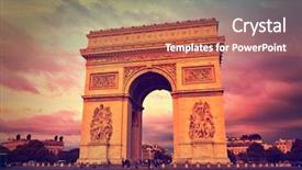  Presentation with paris france - Amazing presentation theme having paris arch of triumph backdrop and a  colored foreground