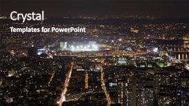  Presentation with paris - Colorful presentation theme enhanced with paris at night backdrop and a  colored foreground