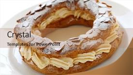  Presentation with bistro - Amazing presentation having choux pastry with praline cream backdrop and a coral colored foreground