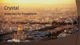  Presentation with paris - Cool new PPT layouts with view with napoleon's tomb backdrop and a yellow colored foreground