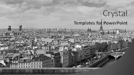  Presentation with paris - Colorful PPT layouts enhanced with paris-city-skyline-in-daytime backdrop and a light gray colored foreground