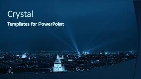  Presentation with paris france - Theme having paris-city-skyline-rooftop-view background and a ocean colored foreground