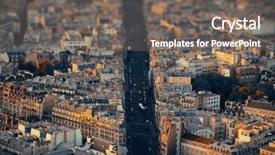  Presentation with city rooftop party - Amazing slide deck having paris city street rooftop view backdrop and a gray colored foreground