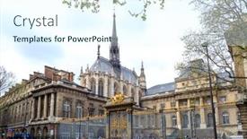  Presentation with marie antoinette - PPT theme having paris-france-1-april-2017 background and a sky blue colored foreground