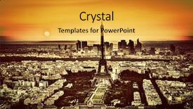  Presentation with mars - Audience pleasing slide set consisting of paris france at sunset aerial backdrop and a gold colored foreground