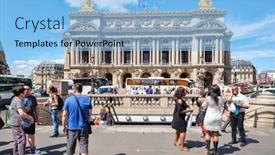  Presentation with opera - Slide deck consisting of paris-france-august-3-2017 background and a light blue colored foreground