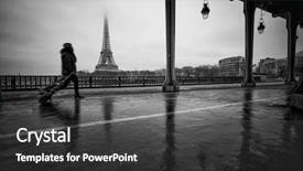  Presentation with eiffel tower paris france - Slide deck with paris france from the bir background and a dark gray colored foreground