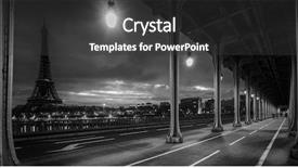  Presentation with eiffel tower paris france - PPT layouts having paris france from the bir background and a dark gray colored foreground