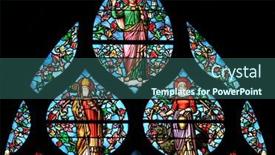  Presentation with bishop church - Audience pleasing slide deck consisting of paris-france-january-04-jesus backdrop and a ocean colored foreground