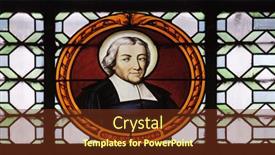  Presentation with stained glass - PPT layouts enhanced with paris-france-january-04-saint background and a tawny brown colored foreground