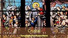  Presentation with stained glass - Slide deck having paris-france-january-04-saint background and a tawny brown colored foreground