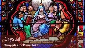  Presentation with holy spirit - Theme with paris-france-january-05-descent background and a wine colored foreground