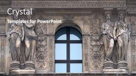  Presentation with museum - Presentation design enhanced with paris-france-january-09-architectural background and a gray colored foreground