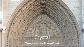  Presentation with notre dame paris france - PPT theme having paris-france-january-10-portal background and a gray colored foreground