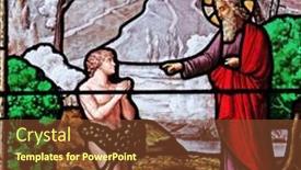  Presentation with stained glass - Slide deck having paris-france-january-11-creation background and a tawny brown colored foreground