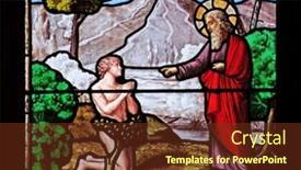  Presentation with stained glass - Audience pleasing slides consisting of paris-france-january-11-creation backdrop and a tawny brown colored foreground