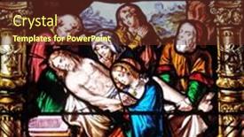  Presentation with stained glass - PPT theme featuring paris-france-january-11-lamentation background and a tawny brown colored foreground