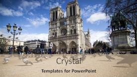  Presentation with notre dame paris france - Colorful presentation enhanced with paris-france-march-25-2016 backdrop and a coral colored foreground