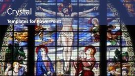  Presentation with crucifixion - Amazing theme having paris-france-nov-09-2012 backdrop and a  colored foreground