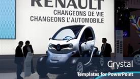  Presentation with renault - Audience pleasing presentation theme consisting of paris-france-september-30-paris backdrop and a ocean colored foreground
