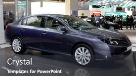  Presentation with renault - Beautiful presentation theme featuring paris-france-september-30-paris backdrop and a dark gray colored foreground