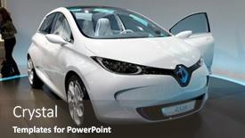  Presentation with renault - Beautiful presentation theme featuring paris-france-september-30-paris backdrop and a dark gray colored foreground