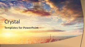  Presentation with mars - Slides enhanced with paris france skyline panorama background and a lemonade colored foreground