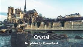  Presentation with notre dame paris france - Colorful theme enhanced with paris in the 18th century backdrop and a dark gray colored foreground