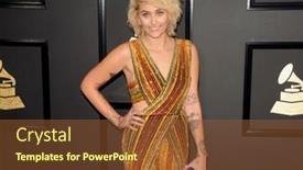  Presentation with awards - Slide set with paris-jackson-at-the-59th background and a tawny brown colored foreground
