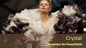  Presentation with fashion show - Presentation theme enhanced with paris-january-25-on-aura background and a tawny brown colored foreground