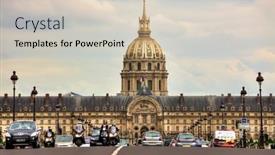  Presentation with veteran - Audience pleasing slide deck consisting of paris-june-06-traffic backdrop and a soft green colored foreground