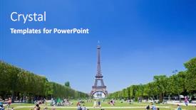  Presentation with advantage - Presentation having paris-june-7-tourists background and a teal colored foreground