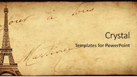  Presentation with vintage paper - Cool new presentation design with paris mock up template backdrop and a blonde colored foreground