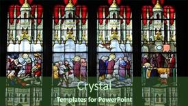  Presentation with stained glass - Cool new slide deck with paris-nov-06-church backdrop and a tawny brown colored foreground