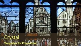  Presentation with stained glass - Amazing slide set having paris-nov-06-church backdrop and a tawny brown colored foreground