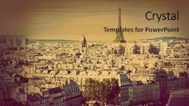  Presentation with eiffel tower paris france - Audience pleasing slides consisting of paris panorama france view backdrop and a coral colored foreground