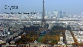  Presentation with paris - Presentation theme enhanced with paris panorama background and a light blue colored foreground