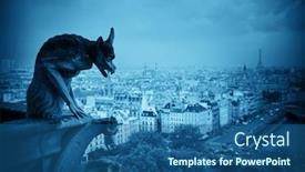  Presentation with notre dame - Audience pleasing PPT theme consisting of paris-rooftop-view-from-notre backdrop and a ocean colored foreground