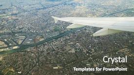  Presentation with paris france - PPT layouts featuring paris seen from the plane background and a dark gray colored foreground