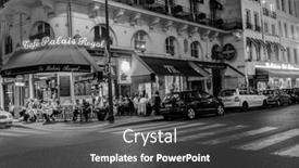  Presentation with travel cafe - Presentation consisting of paris-september-06-cafe-exterior background and a dark gray colored foreground