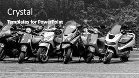  Presentation with motorbikes - Presentation theme enhanced with paris-september-06-modern background and a dark gray colored foreground