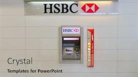  Presentation with atm - Amazing slides having paris-september-10-hsbc-atm backdrop and a light gray colored foreground