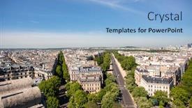  Presentation with avenue - Audience pleasing slide set consisting of paris-skyline-avenue-foch backdrop and a light blue colored foreground