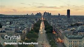  Presentation with defense - Presentation featuring paris-sunset-rooftop-view background and a dark gray colored foreground