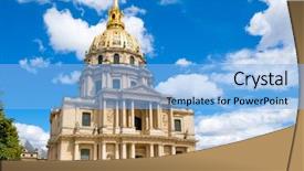  Presentation with paris - Beautiful slide deck featuring paris the location of napoleon backdrop and a light blue colored foreground